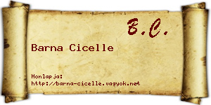 Barna Cicelle névjegykártya